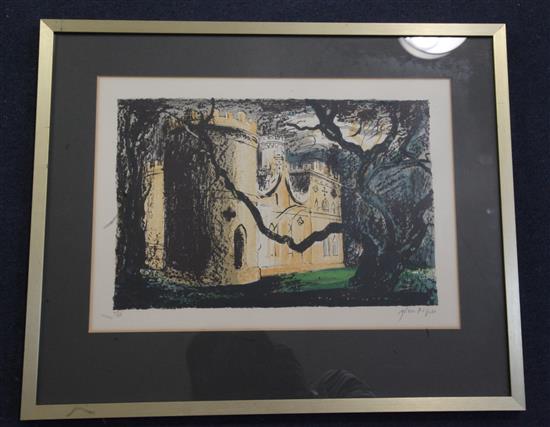 John Piper (1903-1992) Clytha Castle, 1976 12 x 17in.